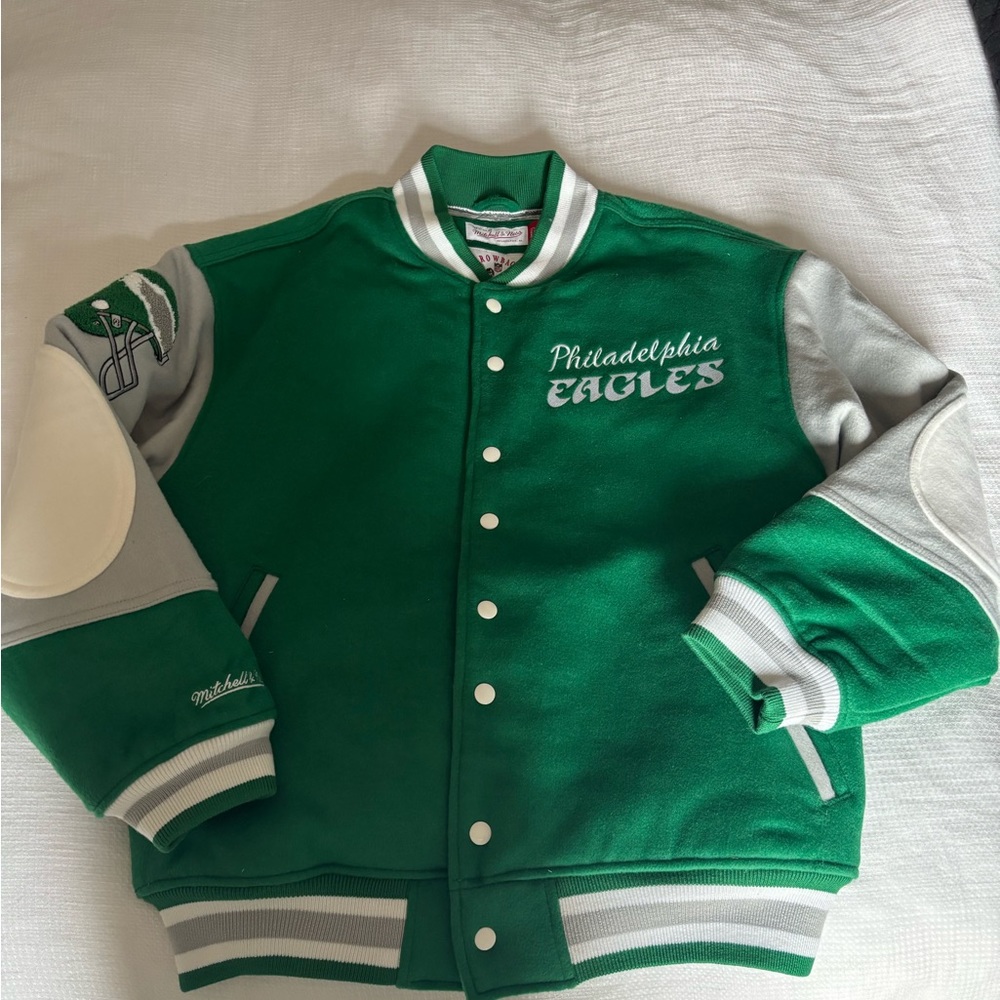 Authentic Philadelphia Eagles Mitchell & Ness Princess Diana Jacket